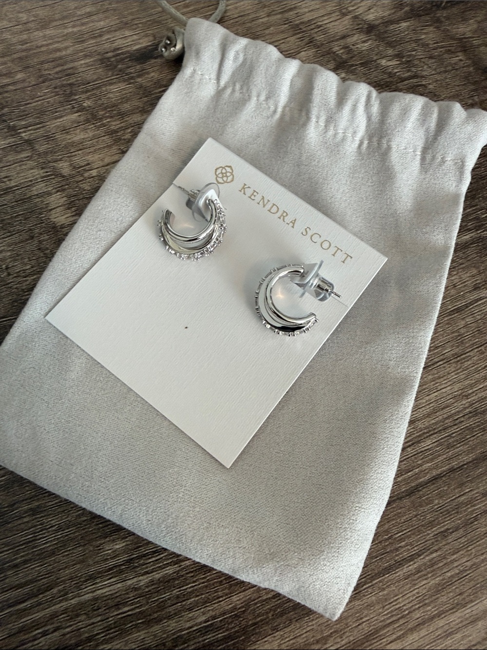 Kendra Scott Silver Livy Huggie Earrings